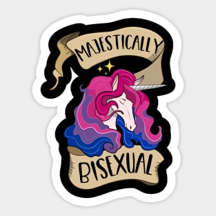 Majestically Bisexual Unicorn Sticker